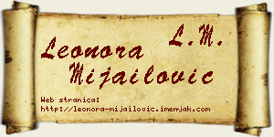 Leonora Mijailović vizit kartica